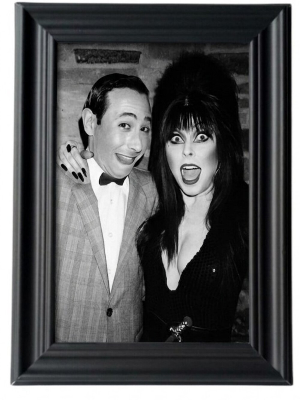 Elvira B & W Pewee herman Funny Horror Queen Cult  Goth 90s Vintage Goth Art